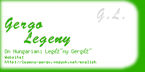 gergo legeny business card